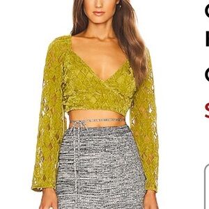 Revolve green crop top never
